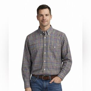 Orvis Plaid Button Down Shirt Mens L Multicolor Cotton Outdoor